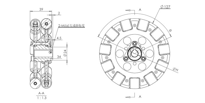 Hangfa - Mecanum wheel QL13 (Omni-Wheels)